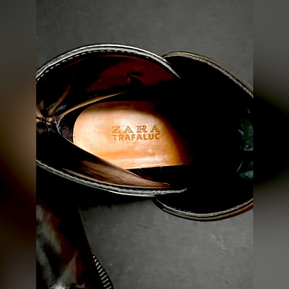 Zara Trafuluc boots with gold zippers. 2 Tone Black & Expresso, classic beauty - Picture 9 of 11
